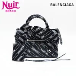 Balenciaga City Graffiti Shoulder Bag Black